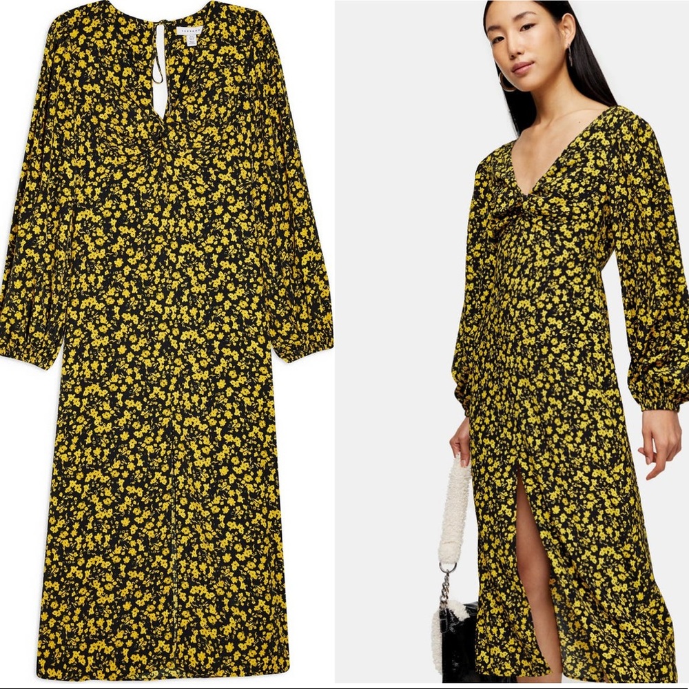 Top shop twist front midi dress